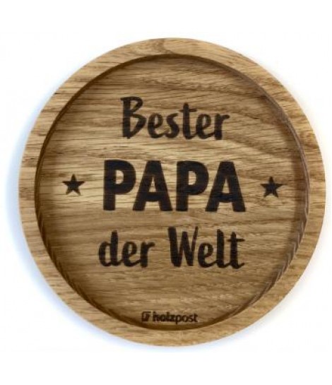 Holz-Untersetzer "Papa"