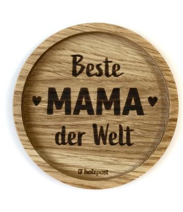 Holz-Untersetzer "Mama"