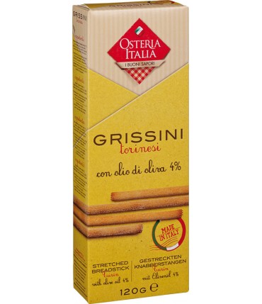 Grissini Torinesi con Olio di Oliva 4%